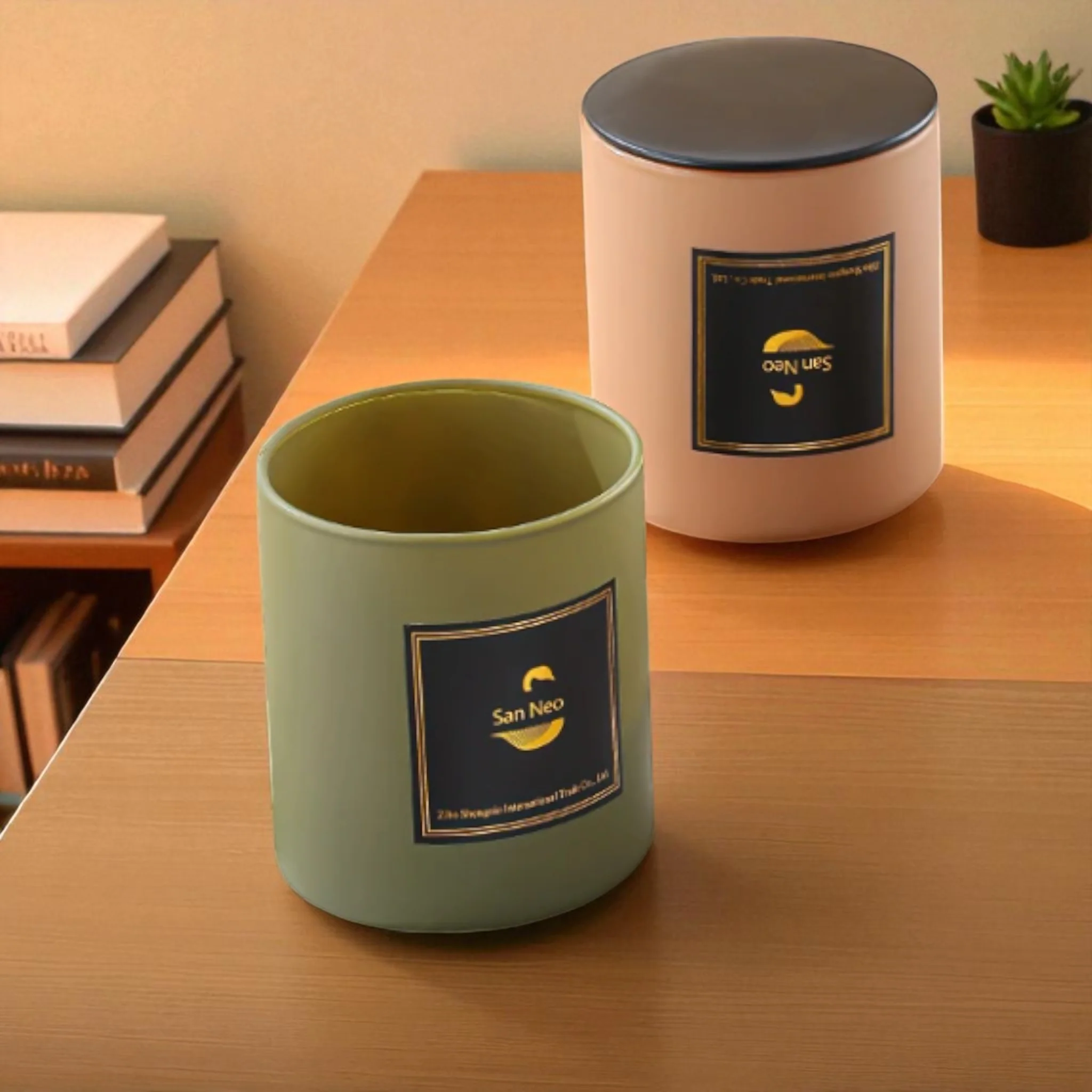 Bicchiere in Vetro Colorato Smerigliato con Tappo Abbinato – Eleganza e Stile per le Tue Candele - Image 3