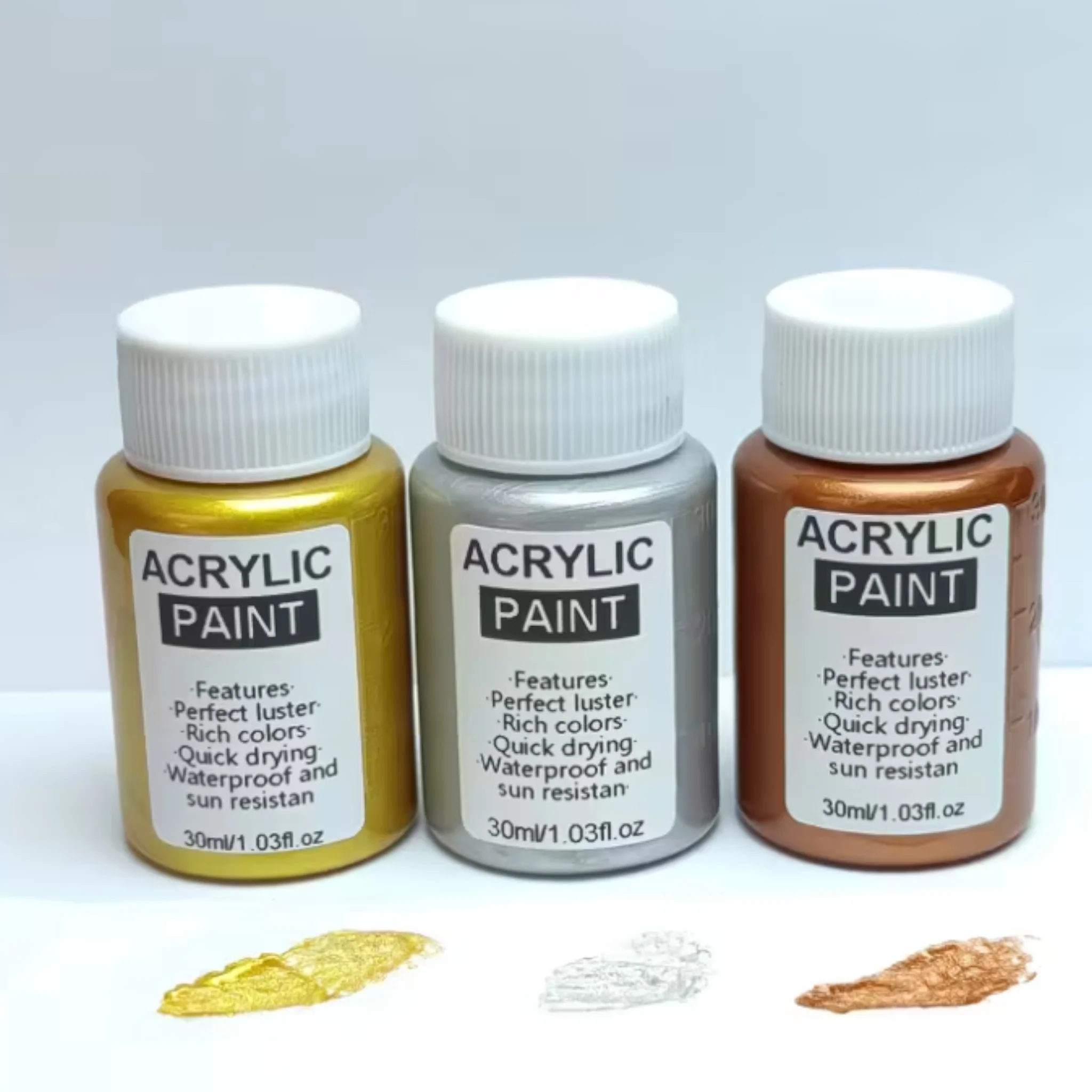Coloranti Acrilici Metallici Set 3pz - Image 3