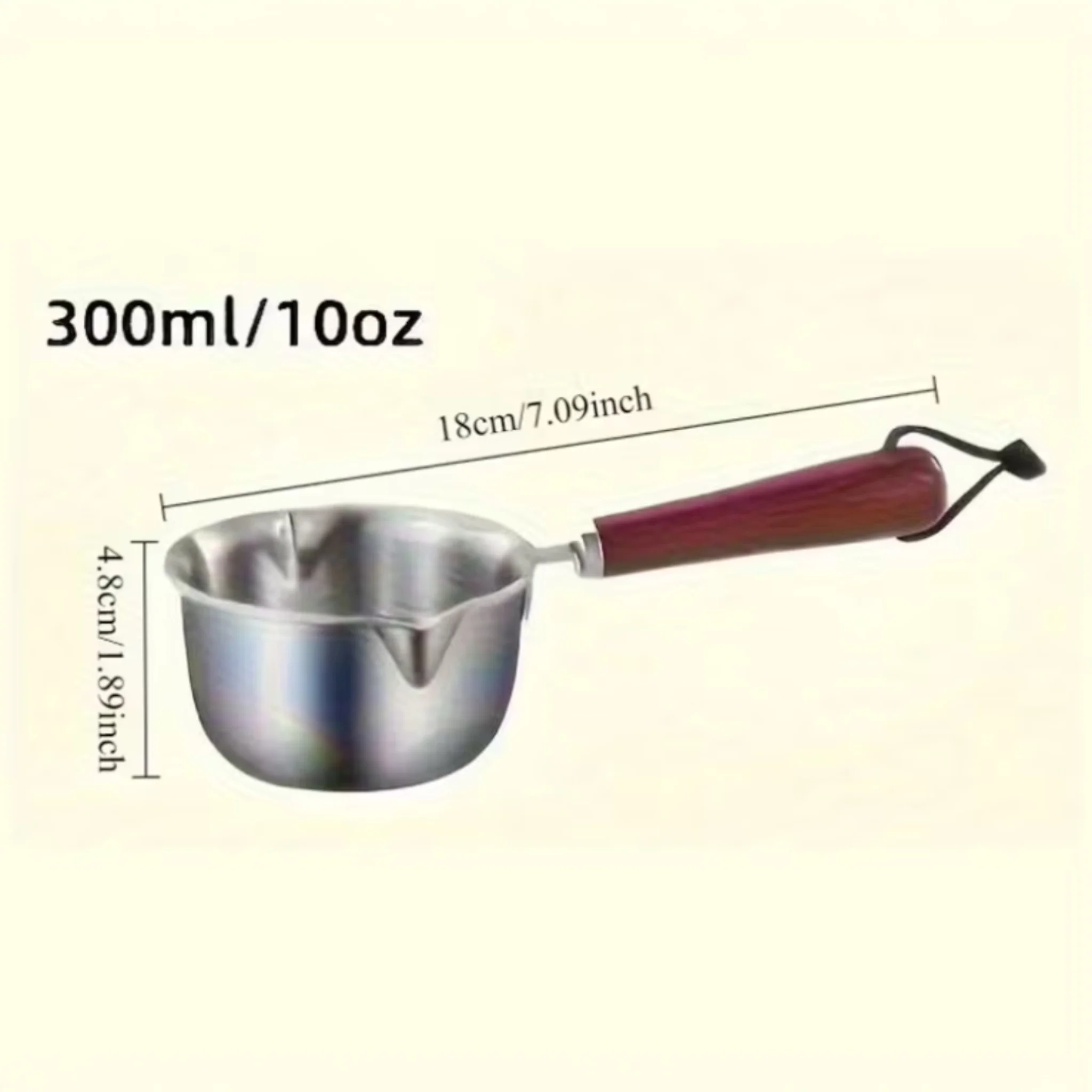 Pentolino in acciaio con manico legno 300ml - Image 3