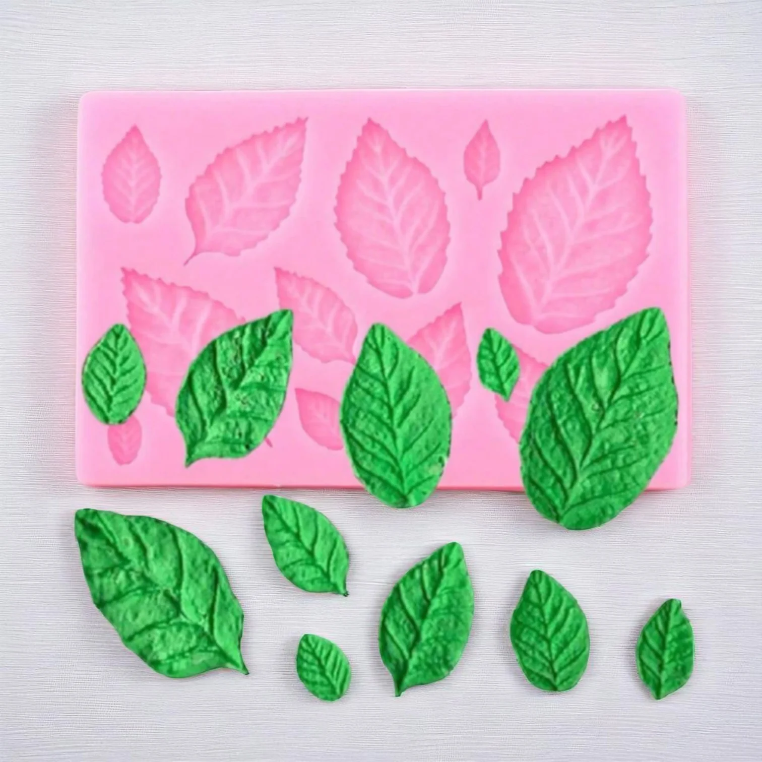 Stampi in silicone Set Roselline / Foglie - Image 3
