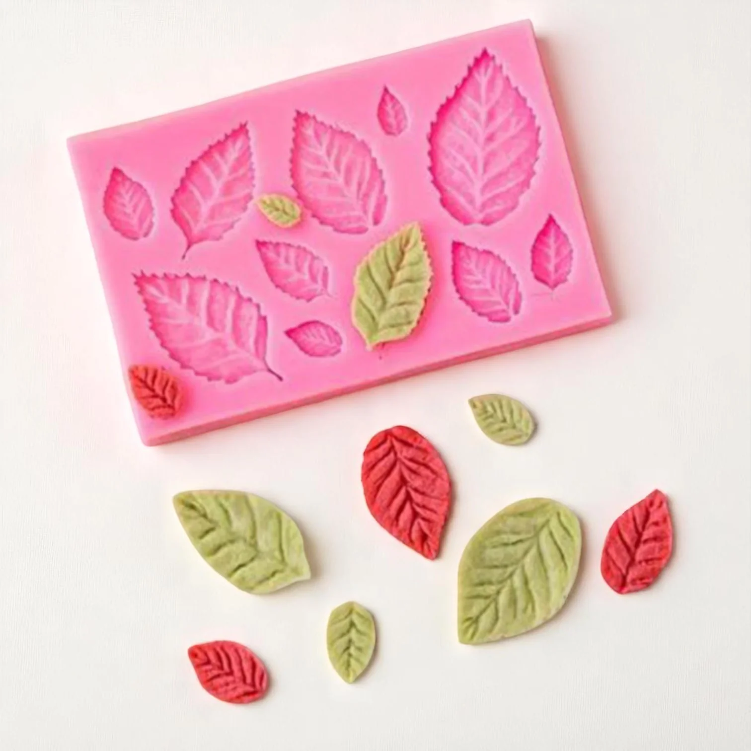 Stampi in silicone Set Roselline / Foglie - Image 4