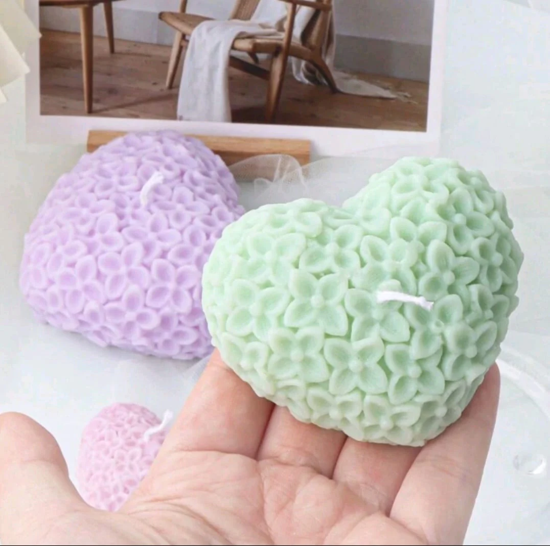 Stampo in silicone Cuore con decorazioni Floreali - Image 5