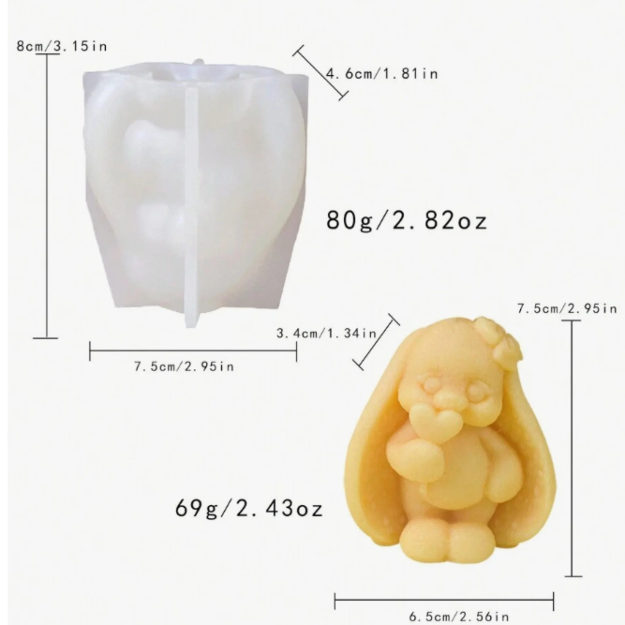 Stampo in silicone Coniglio Love - Image 2