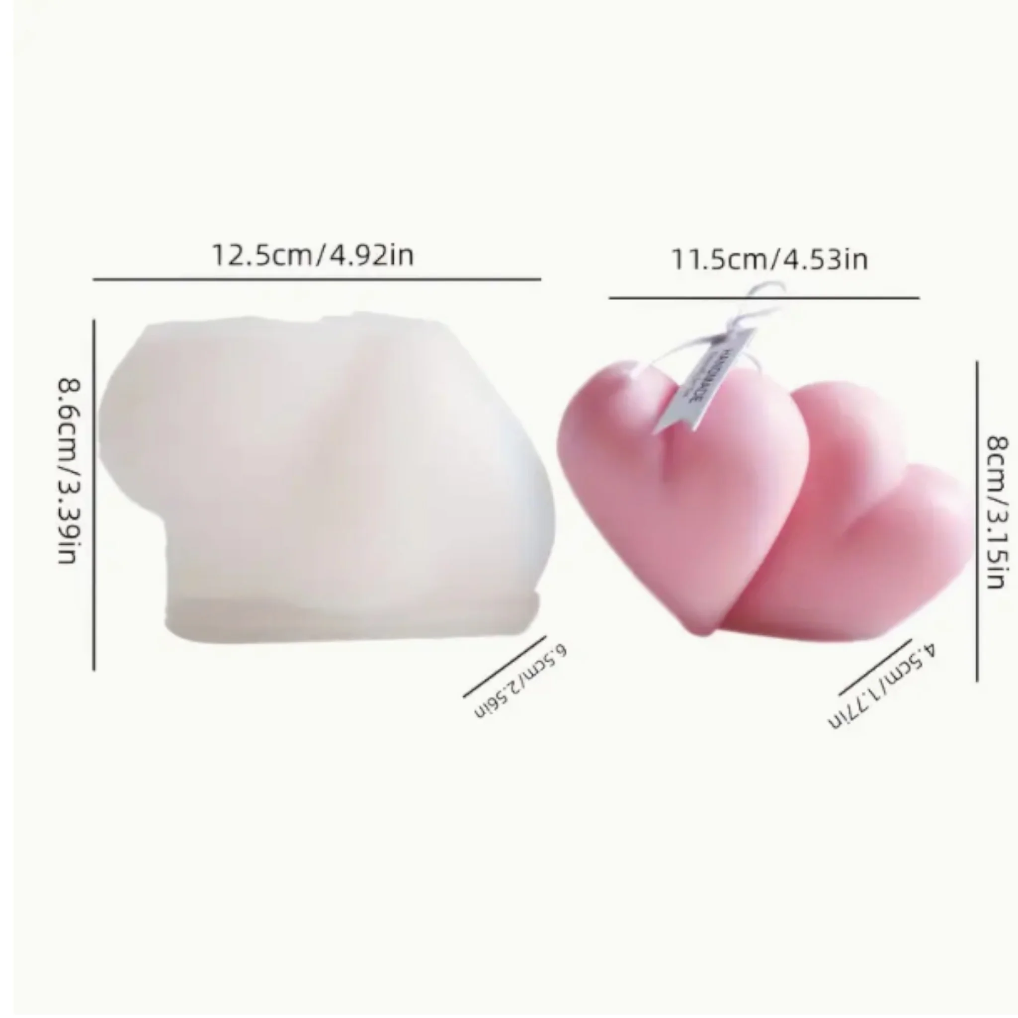 Stampo in silicone Cuore Doppio - Image 2