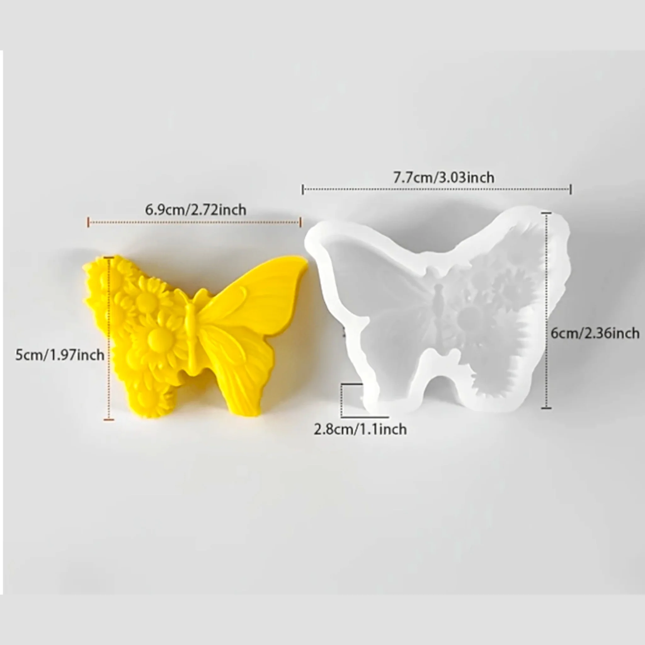 Stampo in silicone Farfalla decorata - Image 2