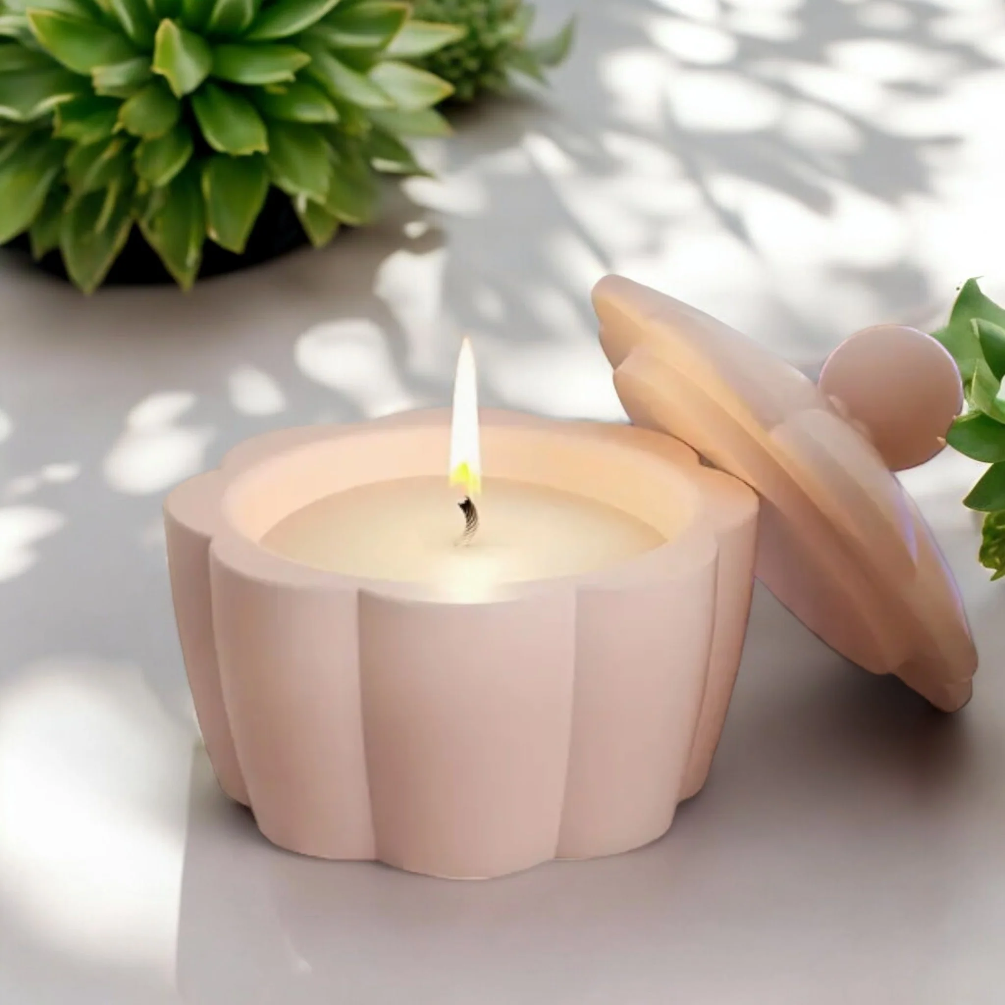 Stampo in silicone Fiore contenitore con coperchio - Image 2