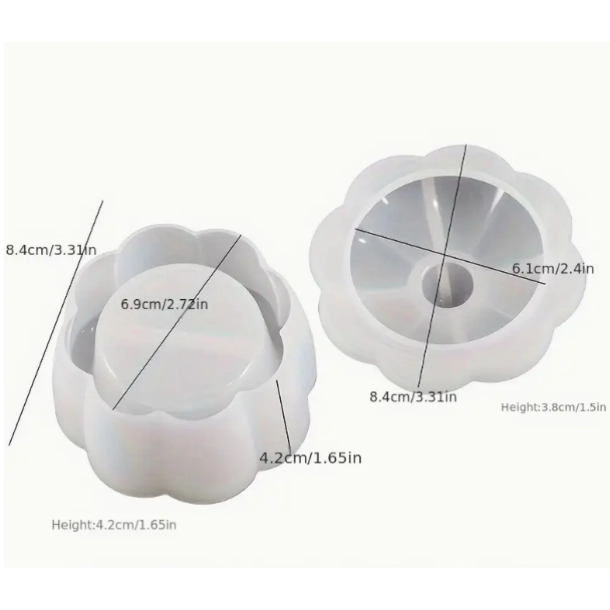 Stampo in silicone Fiore contenitore con coperchio - Image 3