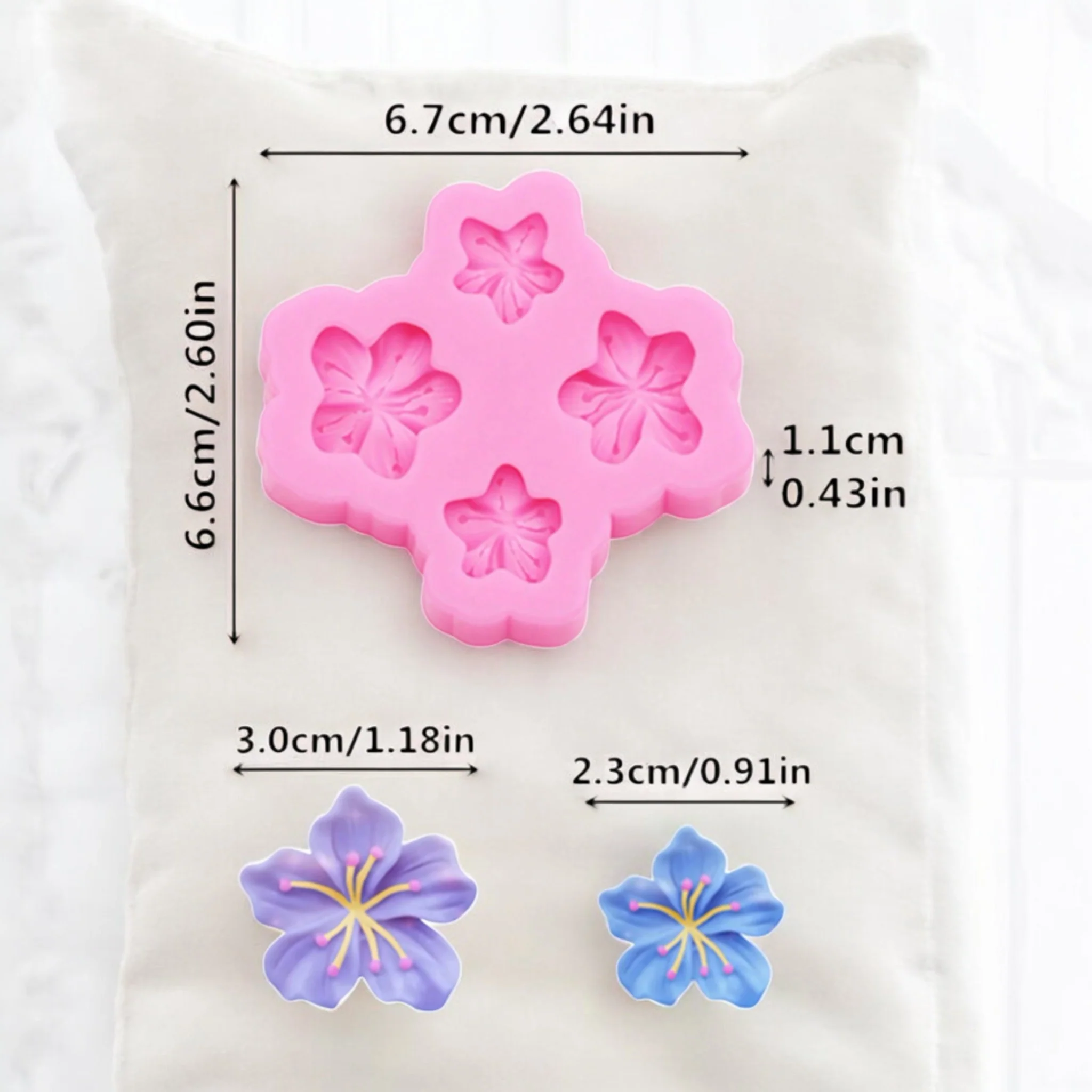 Stampo in silicone Fiori di ciliegio 4 forme - Image 2