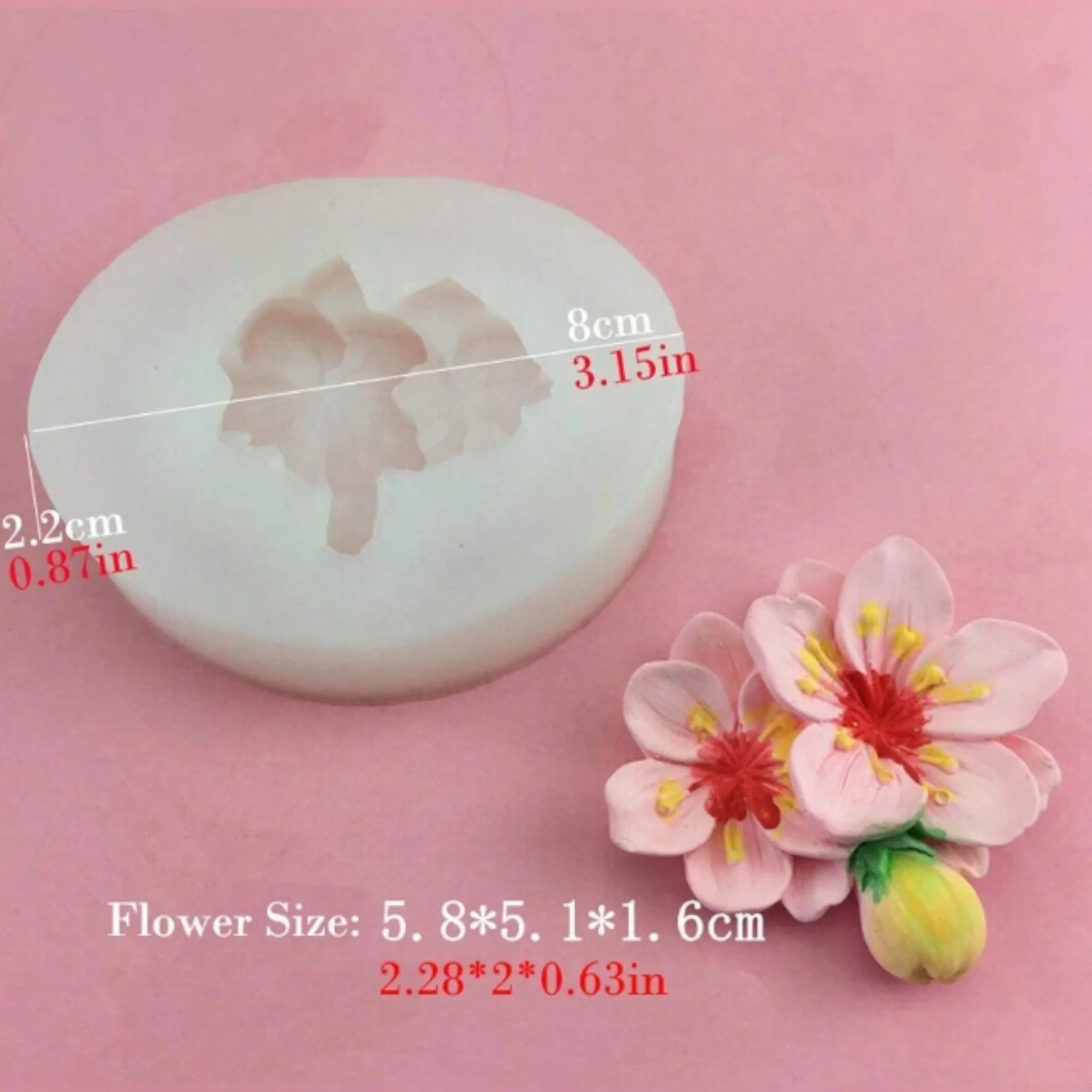 Stampo in silicone Fiori di pesco - Image 3