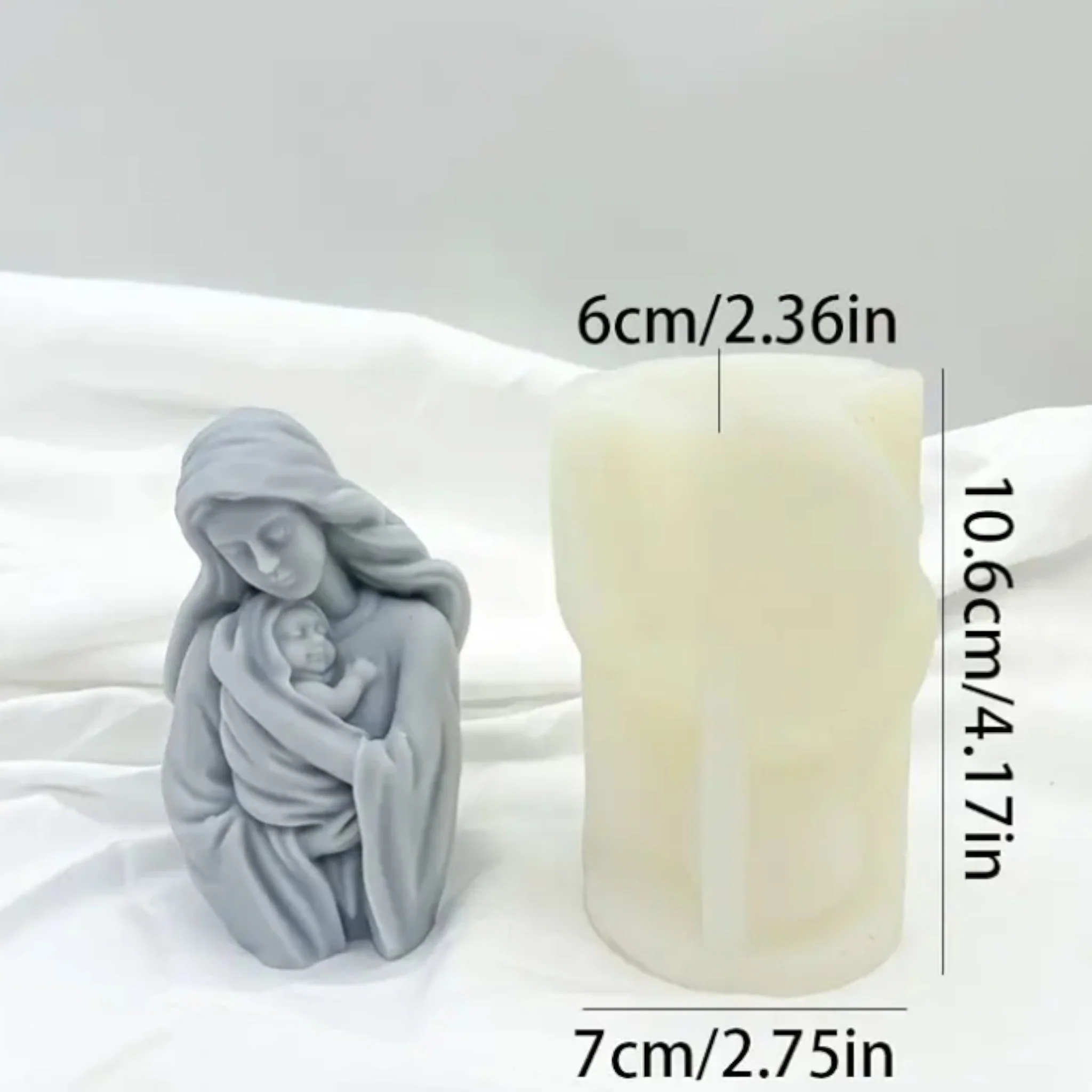 Stampo in silicone Madonnina con il figlio in braccio - Image 2