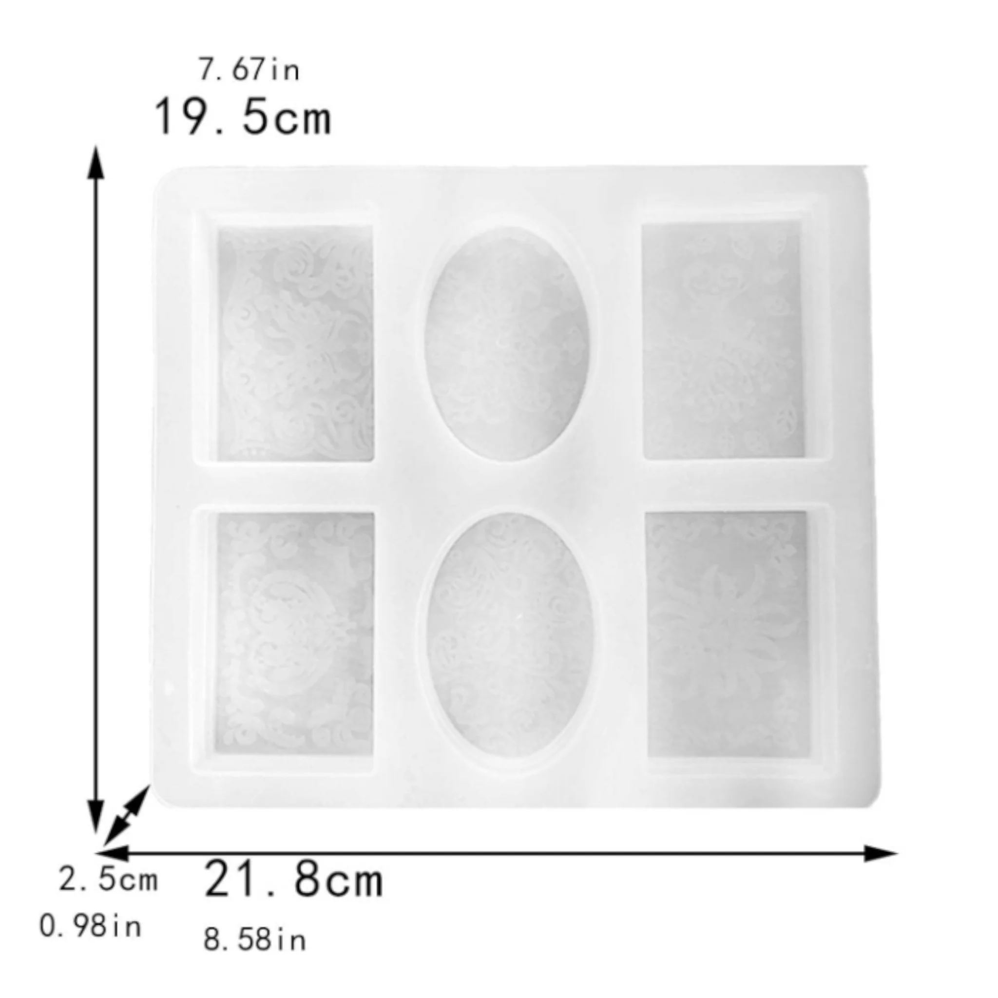 Stampo in Silicone Saponette decorate 6 cavità - Image 3