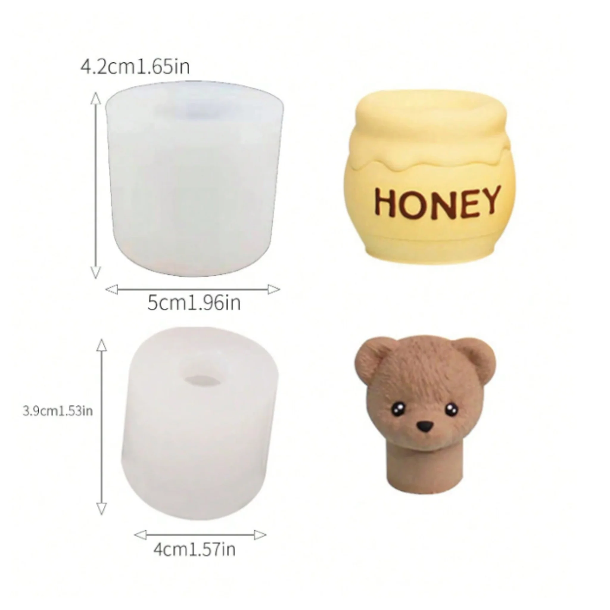 Stampo in Silicone Vasetto di miele con Orsetto - Image 2