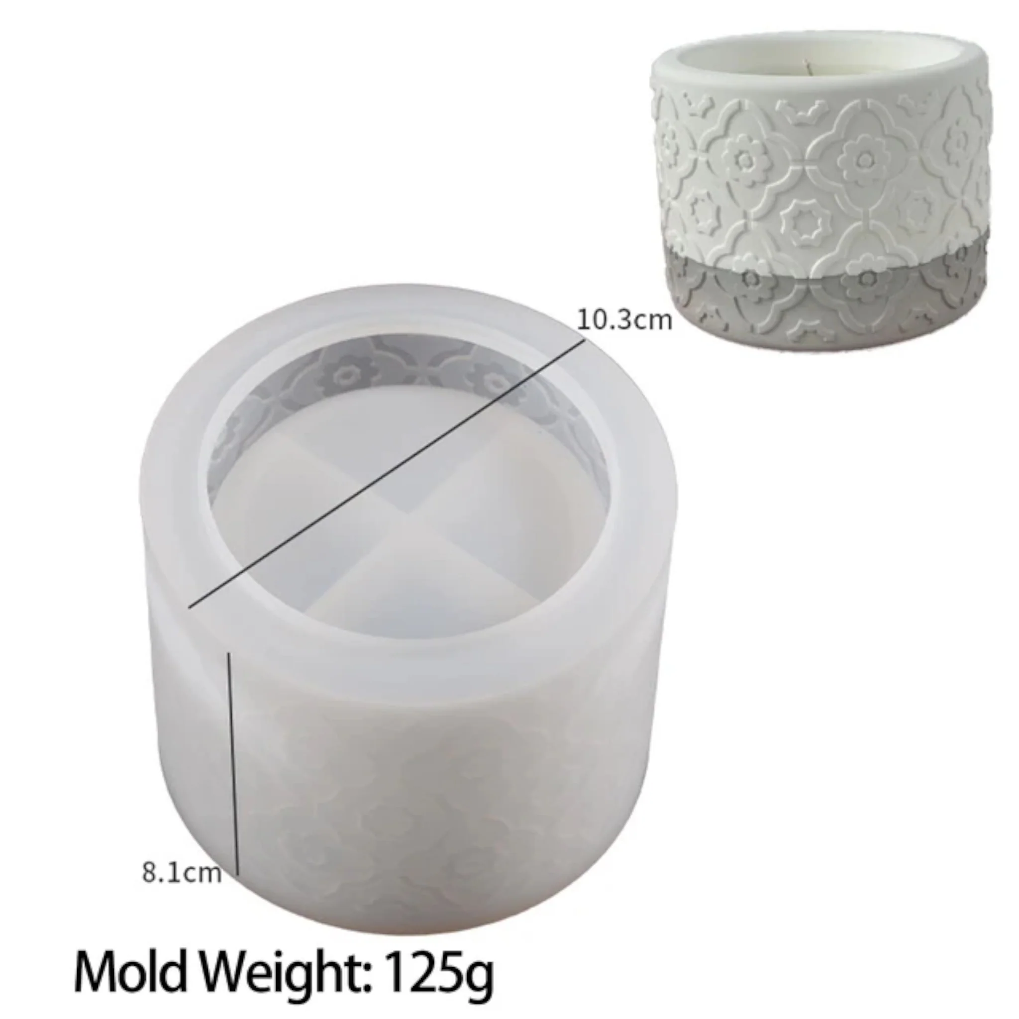 Stampo in silicone Vaso decorato - Image 6